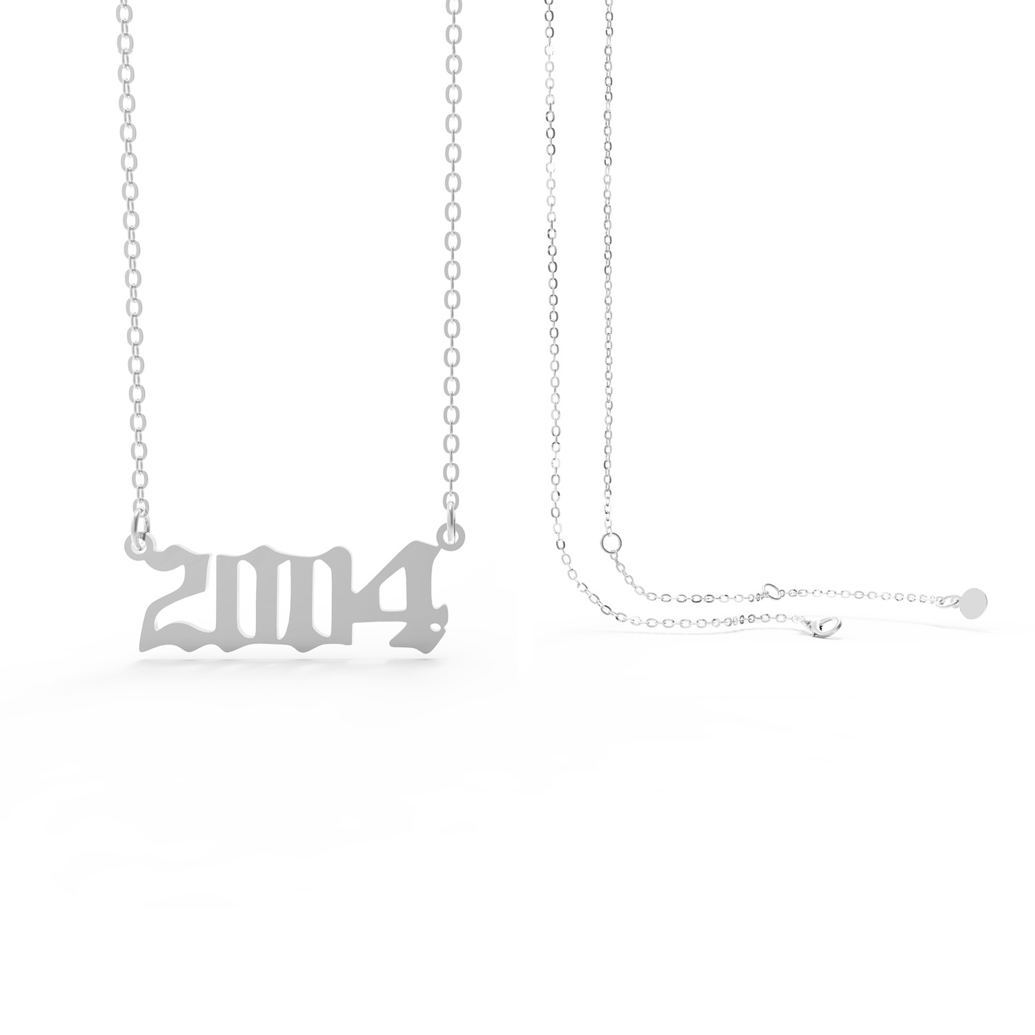 Retro Stainless Steel 28 Years Number Necklace display picture 105