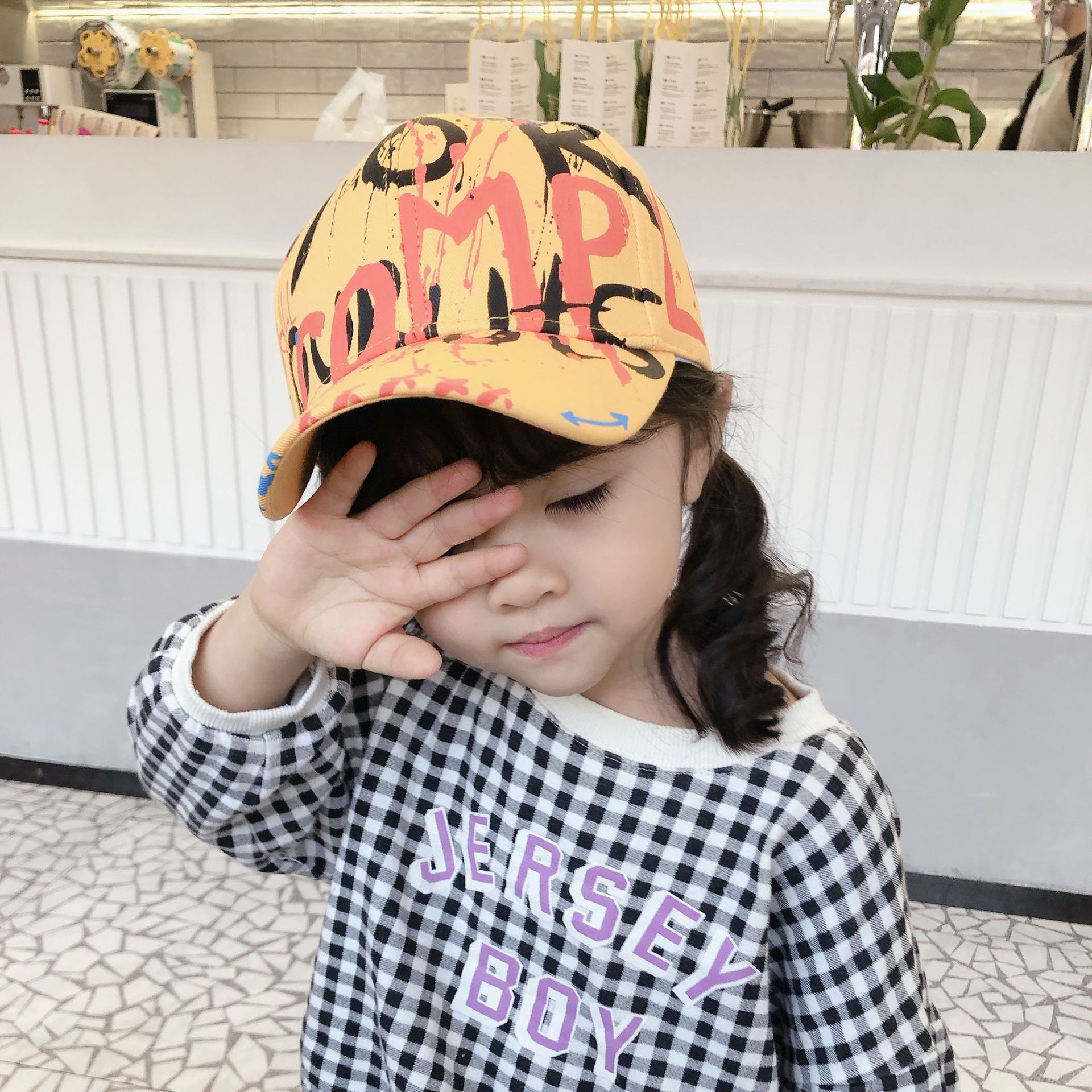 Children's Four Seasons Graffiti Printing Baseball Cap Hip-hop Sunscreen Sun Hat Wholesale Nihaojewelry display picture 1