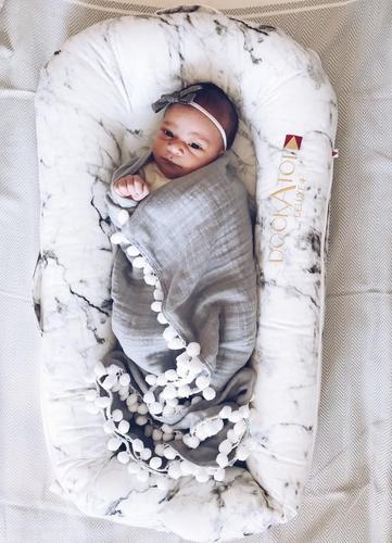 Infant and Toddler Pom Pom Ball Blanket Baby 100% Cotton Gauze Bath Towel Newborn Swaddle Blanket Pouch