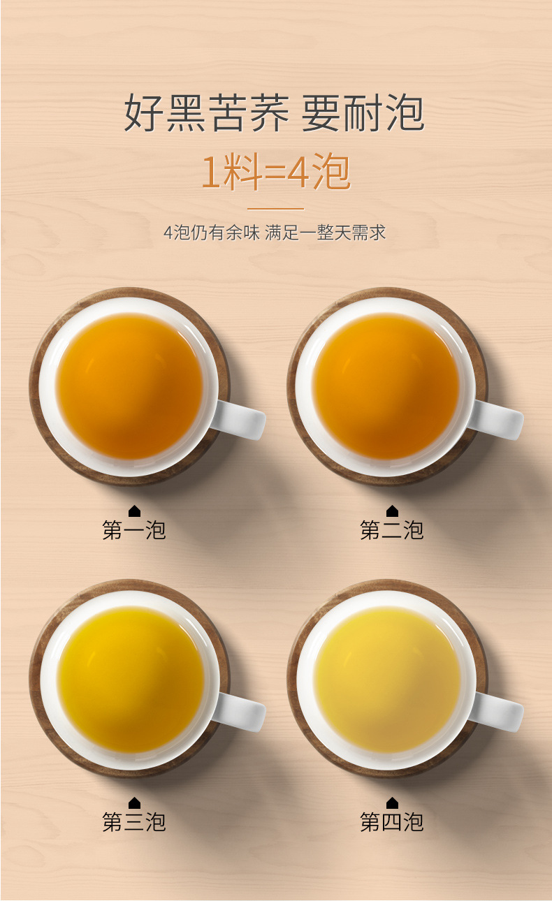 Black Tartary Buckwheat Tea Ku Qiao Cha 450g Bottle Roasted Whole Plant Sichuan Daliangshan Sugar Free specifications