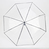 Transparent Japanese small fresh three -fold umbrella simple gift manual 8 bone wholesale print logo transparent three -fold umbrella