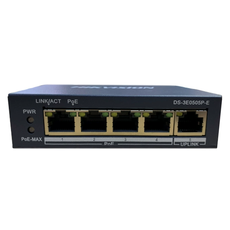 Hikvision 5 Гигабитный сетевой PoE коммутатор DS-3E0505p-E