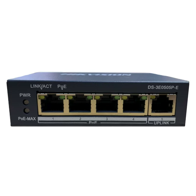 Hikvision 5 Гигабитный сетевой PoE коммутатор DS-3E0505p-E
