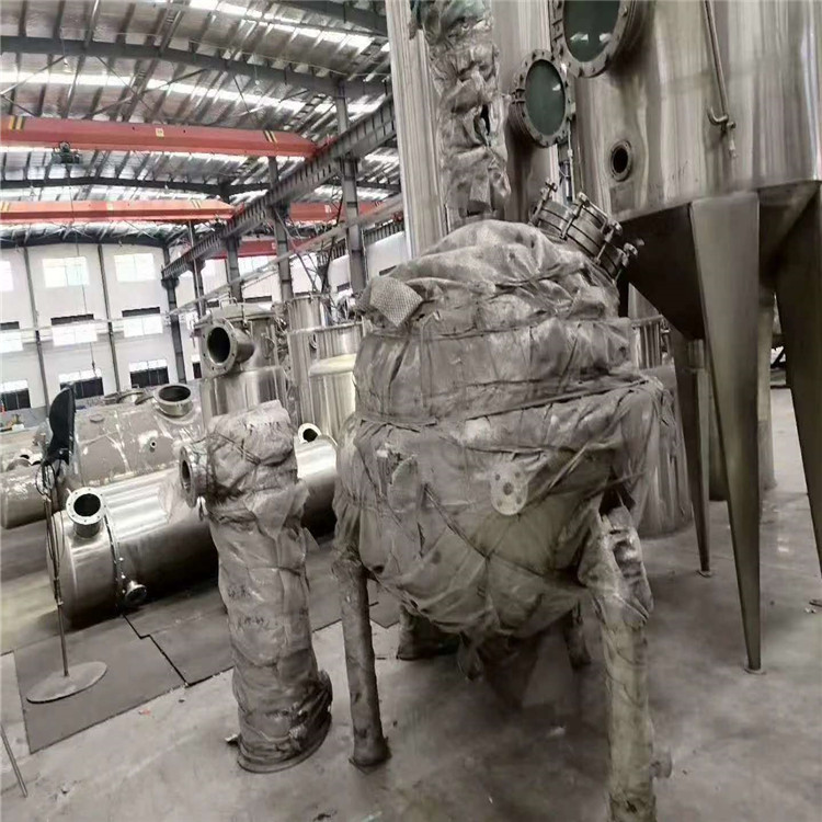 供应二手8吨降膜蒸发器  多效浓缩蒸发器 可用于食糖水溶液的浓缩