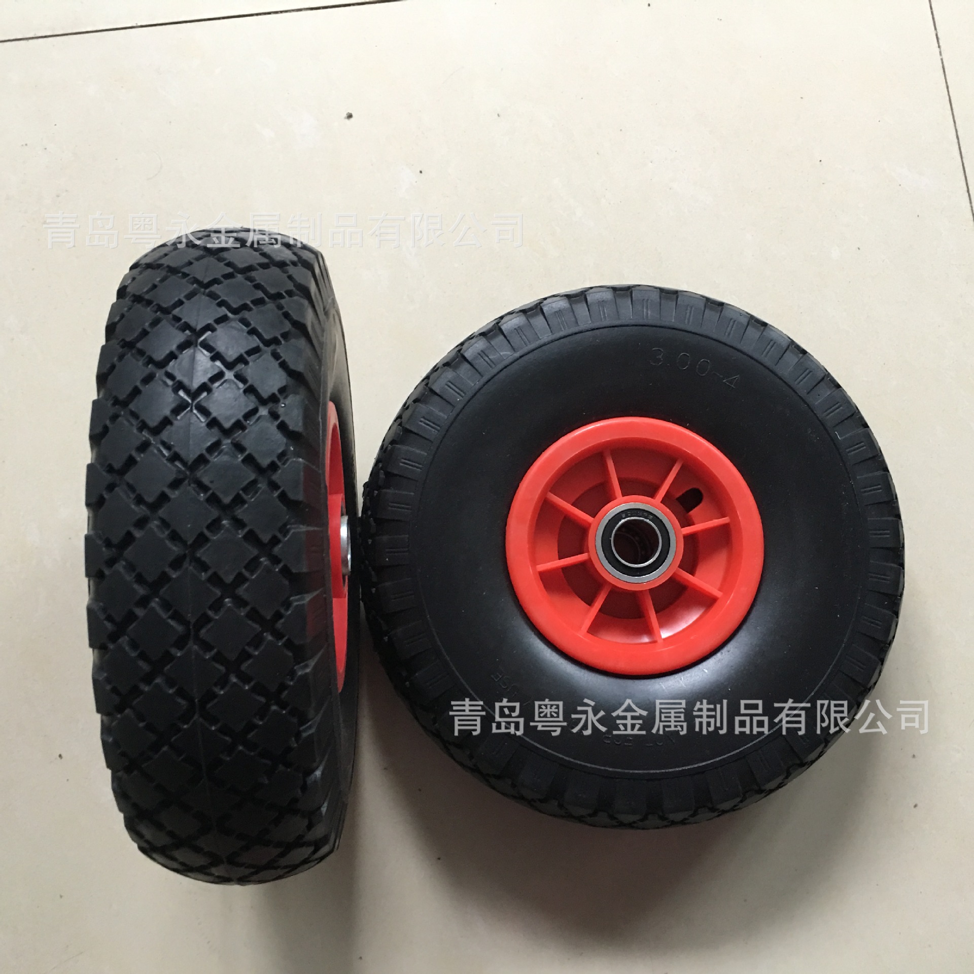 3.00-4 PU发泡轮 260x85聚氨酯发泡轮 10寸实心轮