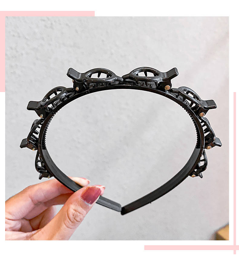 Korean Press Hairpin Multi-layer Hollow Bangs Fixed Artifact Clip Hairband display picture 10