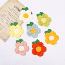 多规格手钩花 大号绿叶花手工棉线花家居装饰花 服装辅料批发