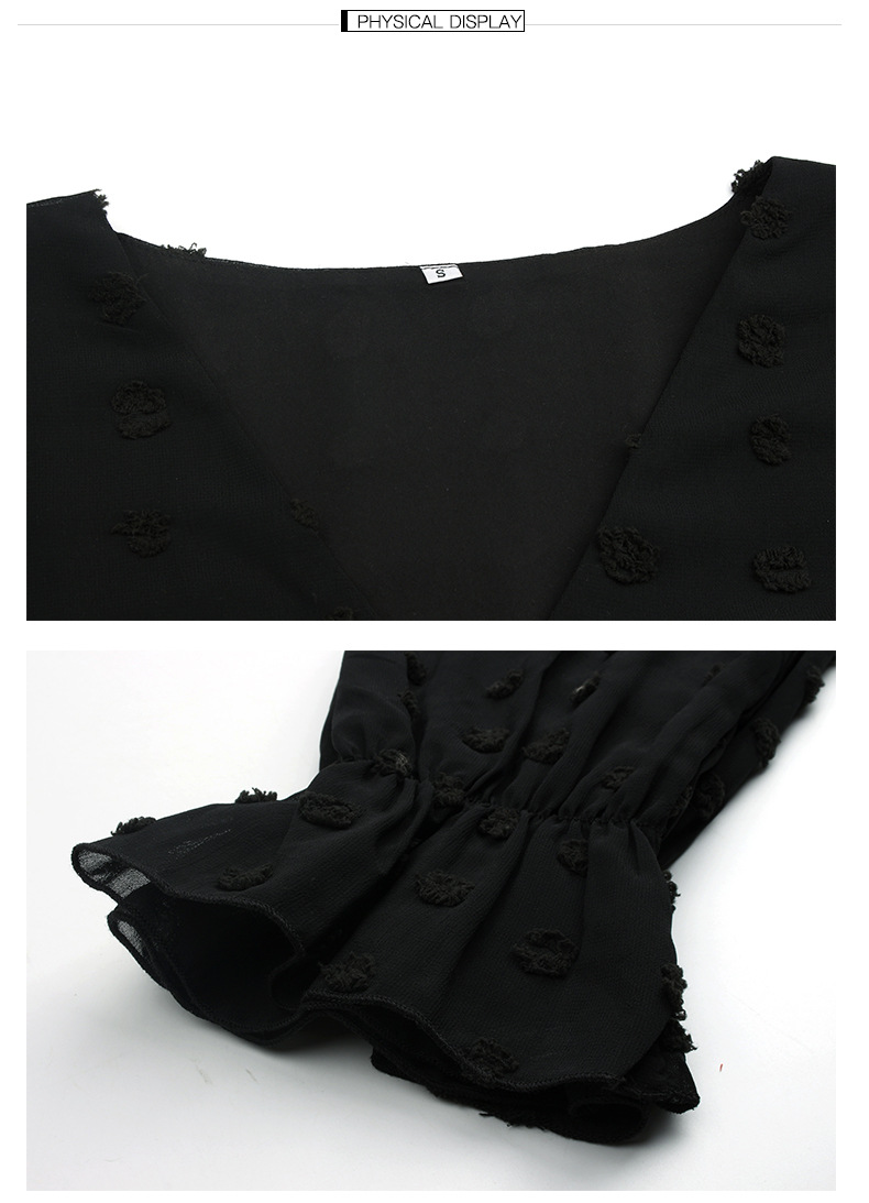 solid color long-sleeved high-waist dress NSKA9628