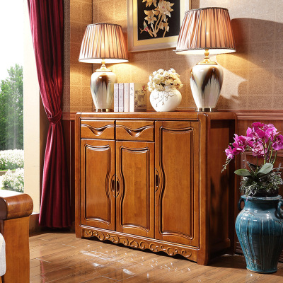 实木鞋柜家用简约门口入户玄关柜鞋柜靠墙客厅经济型大容量门厅柜