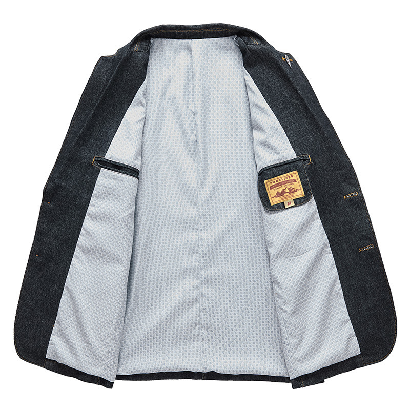 Amazon traje juvenil casual Denim traje chaqueta suelta más tamaño traje casual moda chaqueta transfronteriza