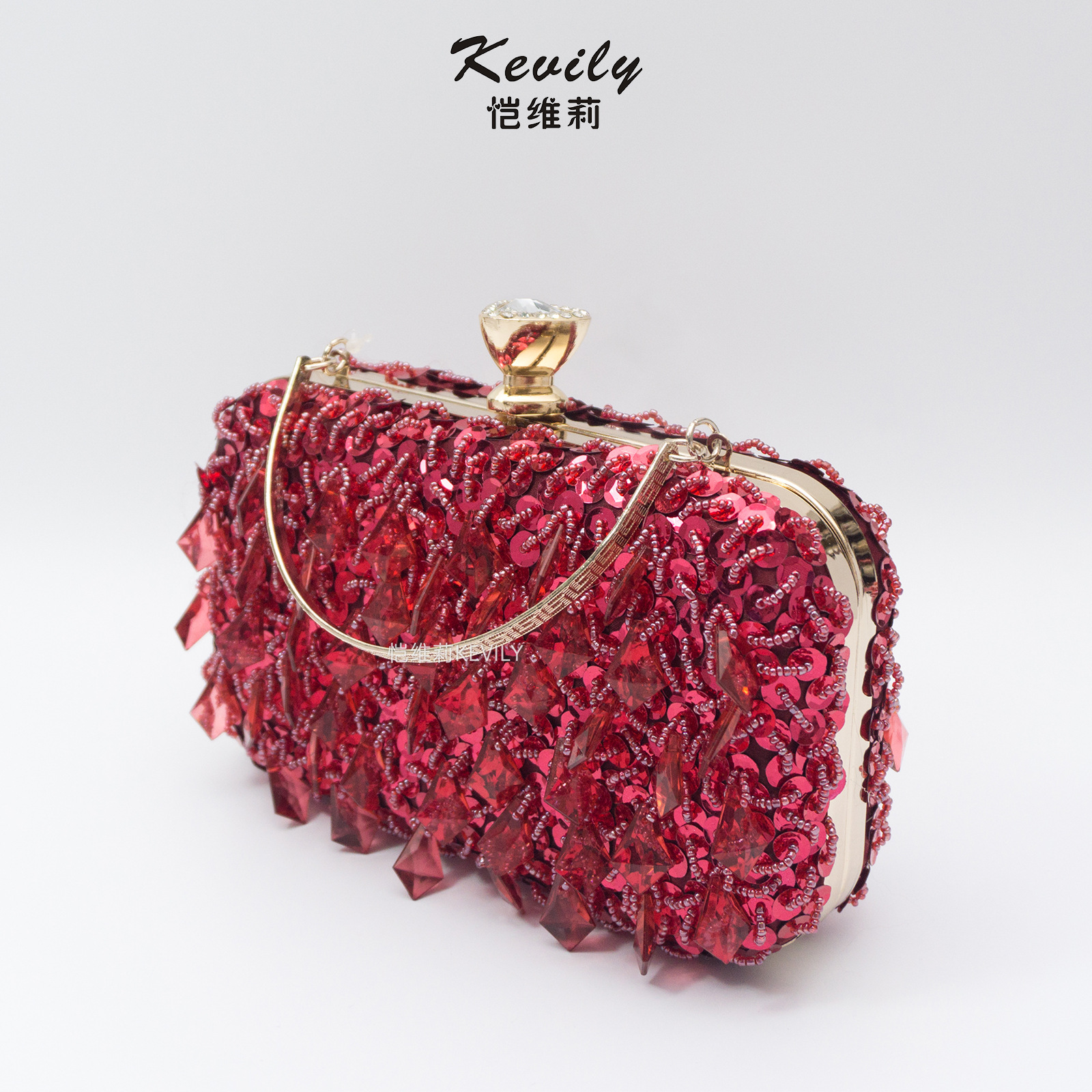 Kai weili acrílico borla noche bolsa vestido bola noche bolsa anual reunión sequined cheongsam bolso transfronterizo embrague