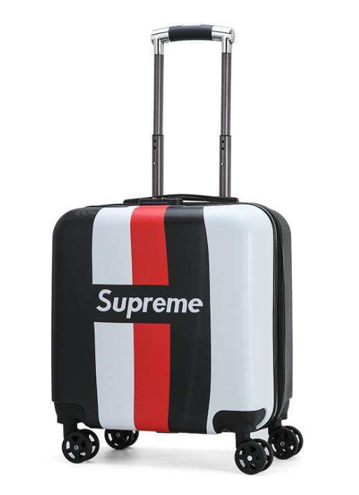 20 inch supre Draw bar box girl Korean Edition boy children trunk Cartoon Leather trunk pupil suitcase