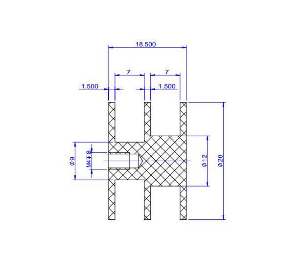 口罩机配件过线轮一拖二口罩机零部件配件加工口罩机零配件