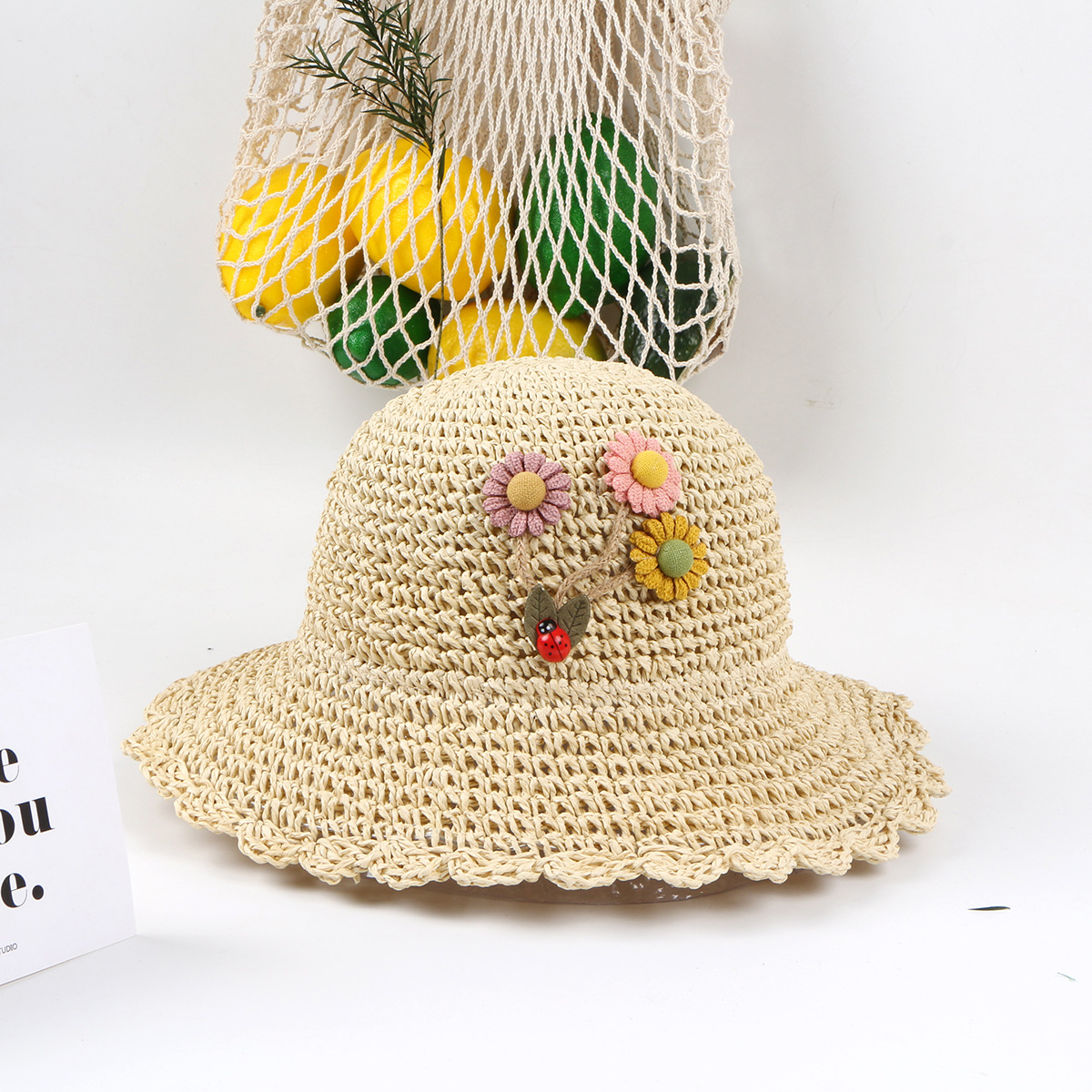 Summer Eaves Sun Visor Straw Hat Baby Girl Korean Beach Sun Hat display picture 8
