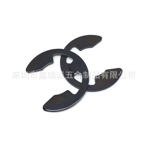 Manufacturer supplies manganese steel E-type open retaining ring E-type black shaft circlip E-type circlip snap￠1.5-￠22