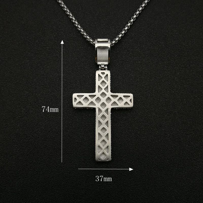 10g Weight Pendant Necklace Classification 1 Piece Hip-hop Cross Titanium Steel Men's Pendant Necklace