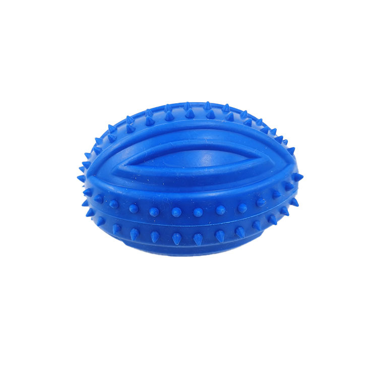 Pelota de juguete para mascotas nuevo rugby TPR perro sonido pelota de goma entrenamiento para perros juguete interactivo precio de fábrica ventas directas