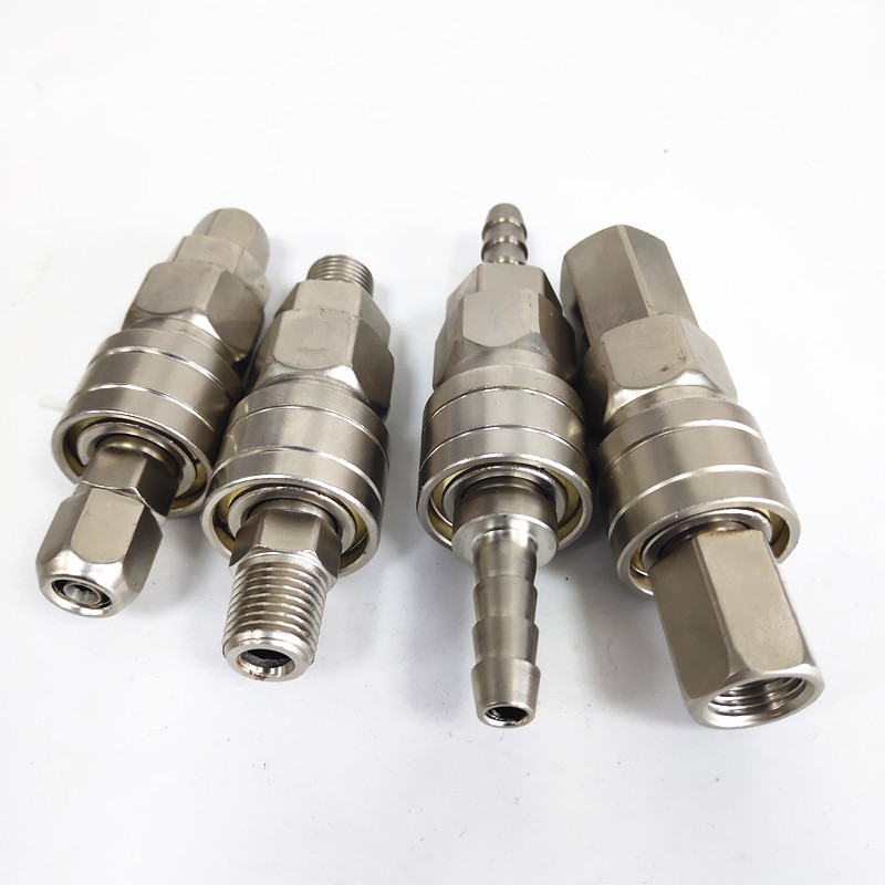 气动自锁气管快速接头SP PP SH PHSM PMPF20珍珠镍C式接头小风炮