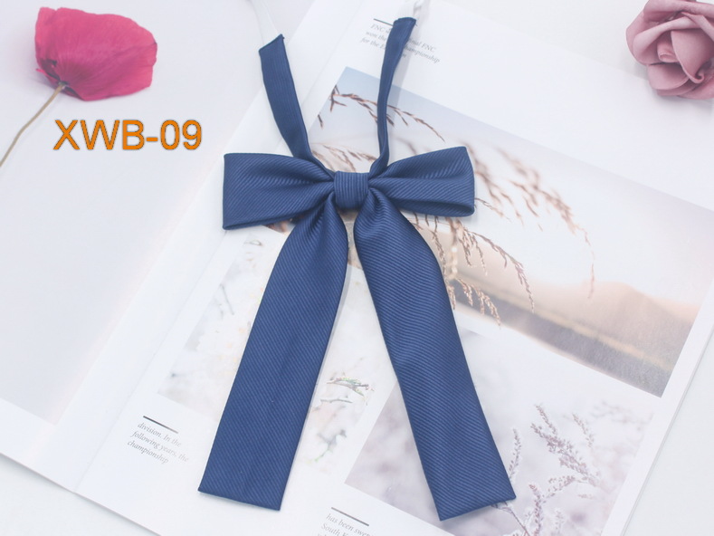 Pajarita de mango largo pequeño de sarga de color sólido, pajarita, punto de flor al por mayor, traje de marinera casual coreano para mujer, pajarita uniforme JK