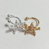 Crystal, earrings, mountain tea, ear clips, accessory, Korean style, no pierced ears, wholesale