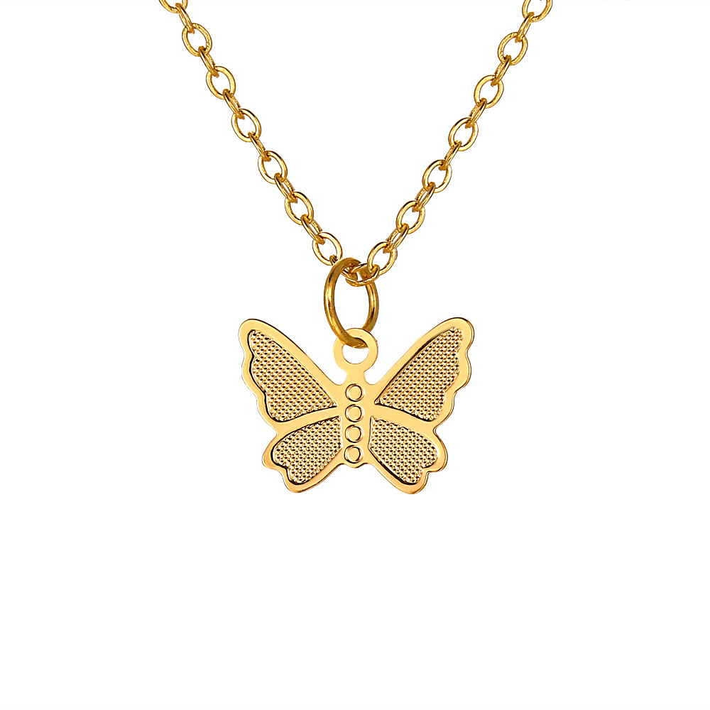 Hot-selling Butterfly Pendant  Creative Simple Alloy Metal Necklace display picture 2