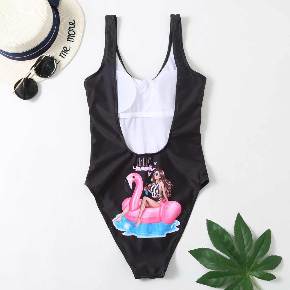 new digital printing sexy one-piece swimsuit  NSHL37274