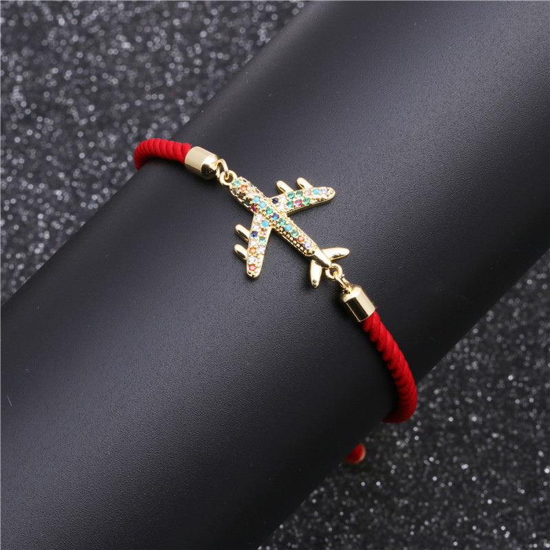 Croix-frontière E-commerce Milan Rouge Corde Bracelet Micro-incrusté Couleur Zirconium Rouge Corde Chanceux Arbre Bracelet Réglable En Forme De Coeur Bracelet display picture 2