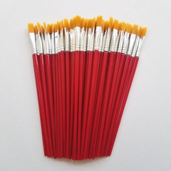 Red plastic rod digital oil painting brush nylon oil painting brush direct sales for children's painting brushes manufacturer