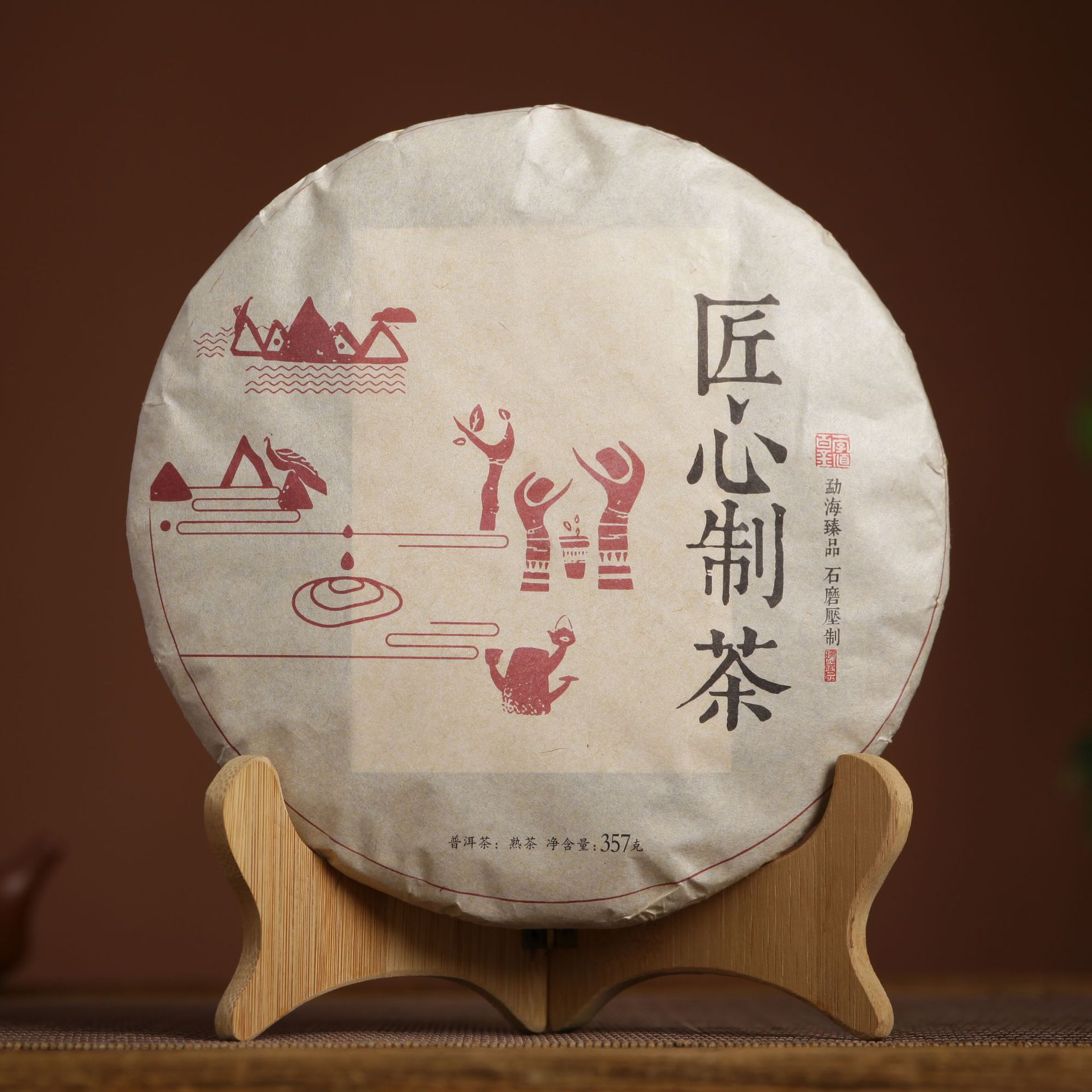 wholesale Yunnan Pu'er tea Cooked tea Ingenuity Cooked tea 357g Cooked cake No.2 Cooked cake source Manufactor One piece On behalf of