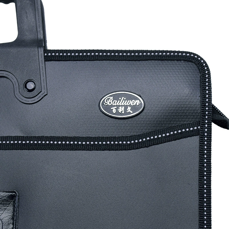 Multifunctional capacious laptop for documents with zipper, business version