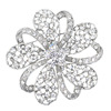 Metal fashionable brooch for bride suitable for photo sessions, European style, simple and elegant design, wholesale