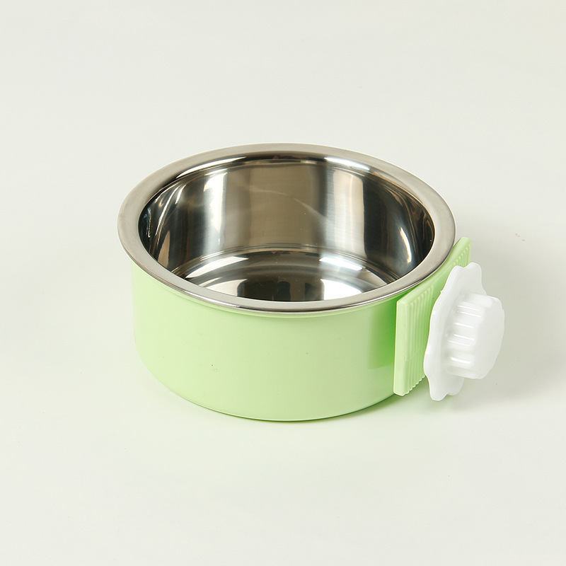 Suministros para mascotas gato tazón de fuente comida para gatos tazón antidetonante colgante perro tazón color caramelo tazón para mascotas tazón de acero inoxidable al por mayor