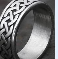 個性定制鈦鋼骷髏頭戒指 維京傳奇男士戒指  跨境專賣圈指環