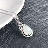 Organic necklace, pendant jade, fashionable accessory, jewelry, silver 925 sample, Korean style, simple and elegant design