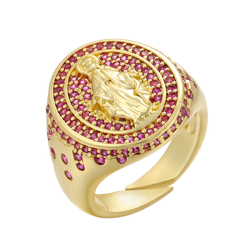 Fashion Human Copper Plating Zircon Open Ring