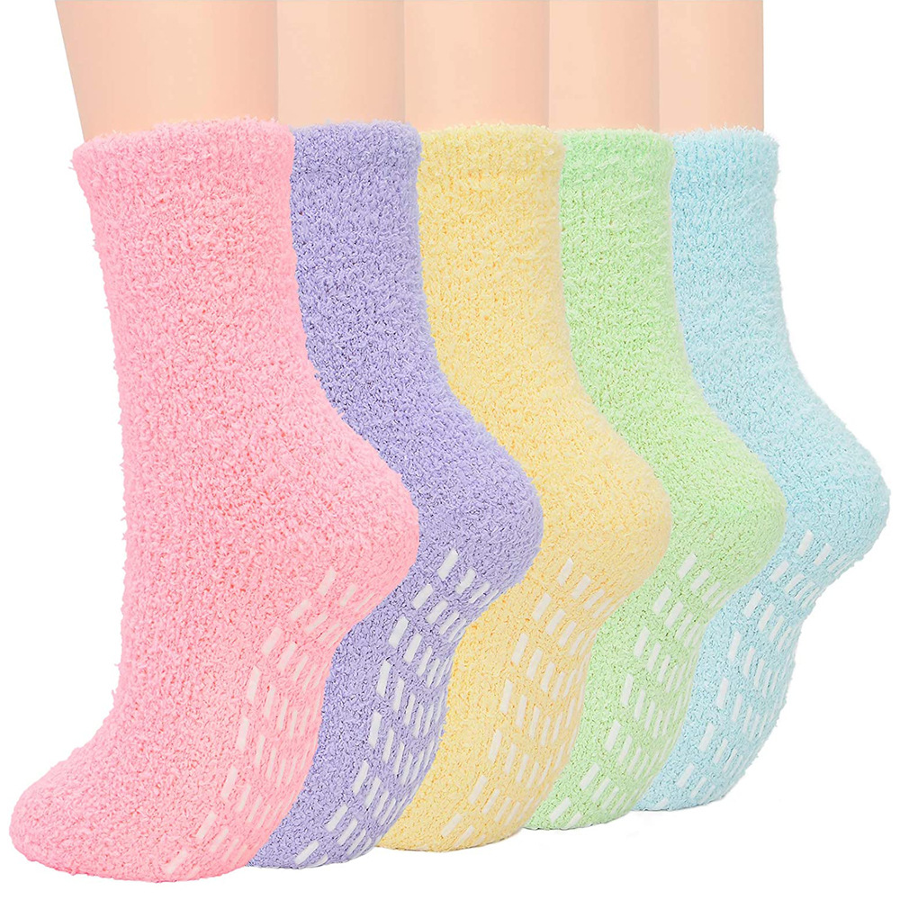 Coral velvet anti-removal of Mao Amazon Hot flooring stockings in autumn and winter thick warm sleep socks KC01