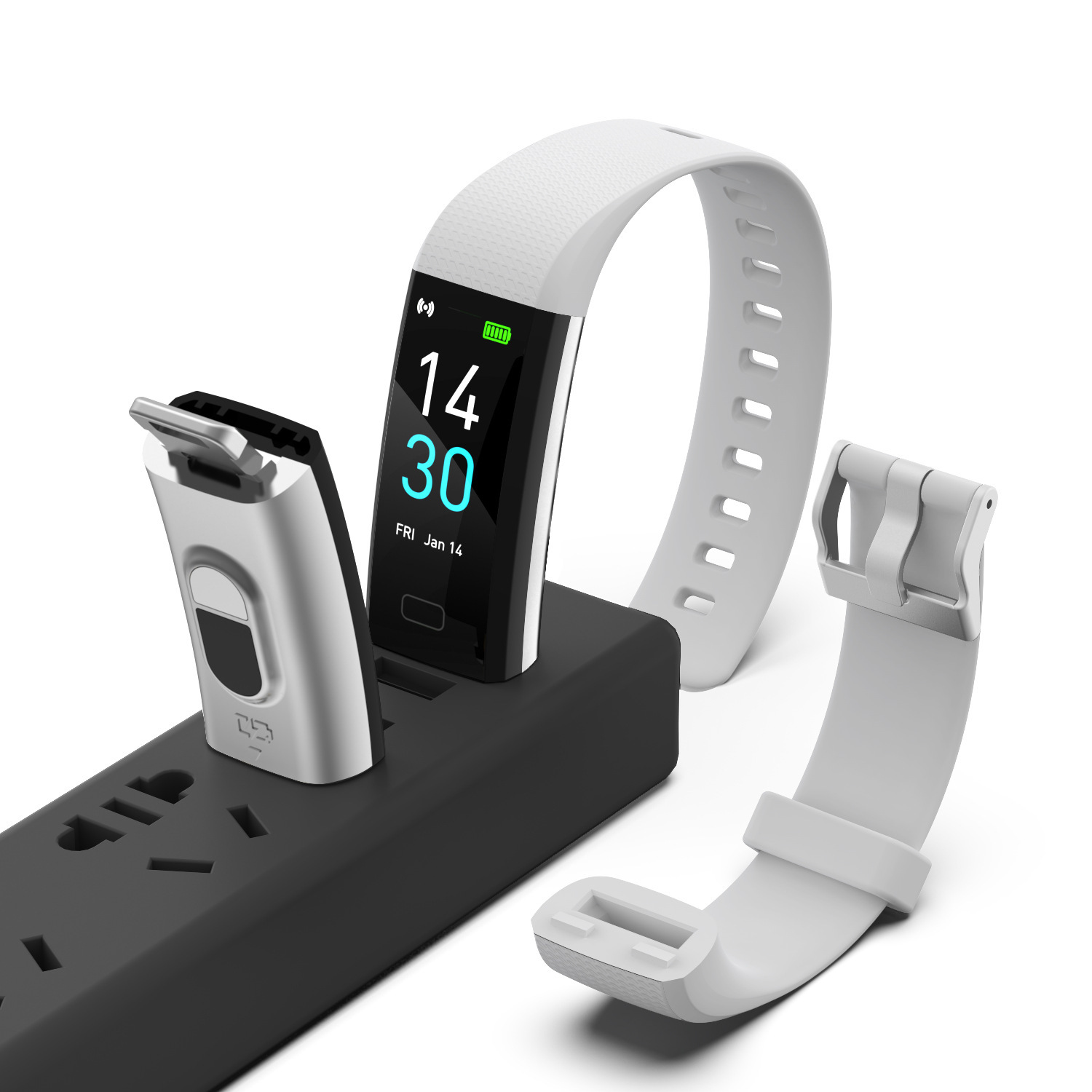 新款S5二代計步心率健康監(jiān)測智能提醒信息推送防水運動智能手環(huán)