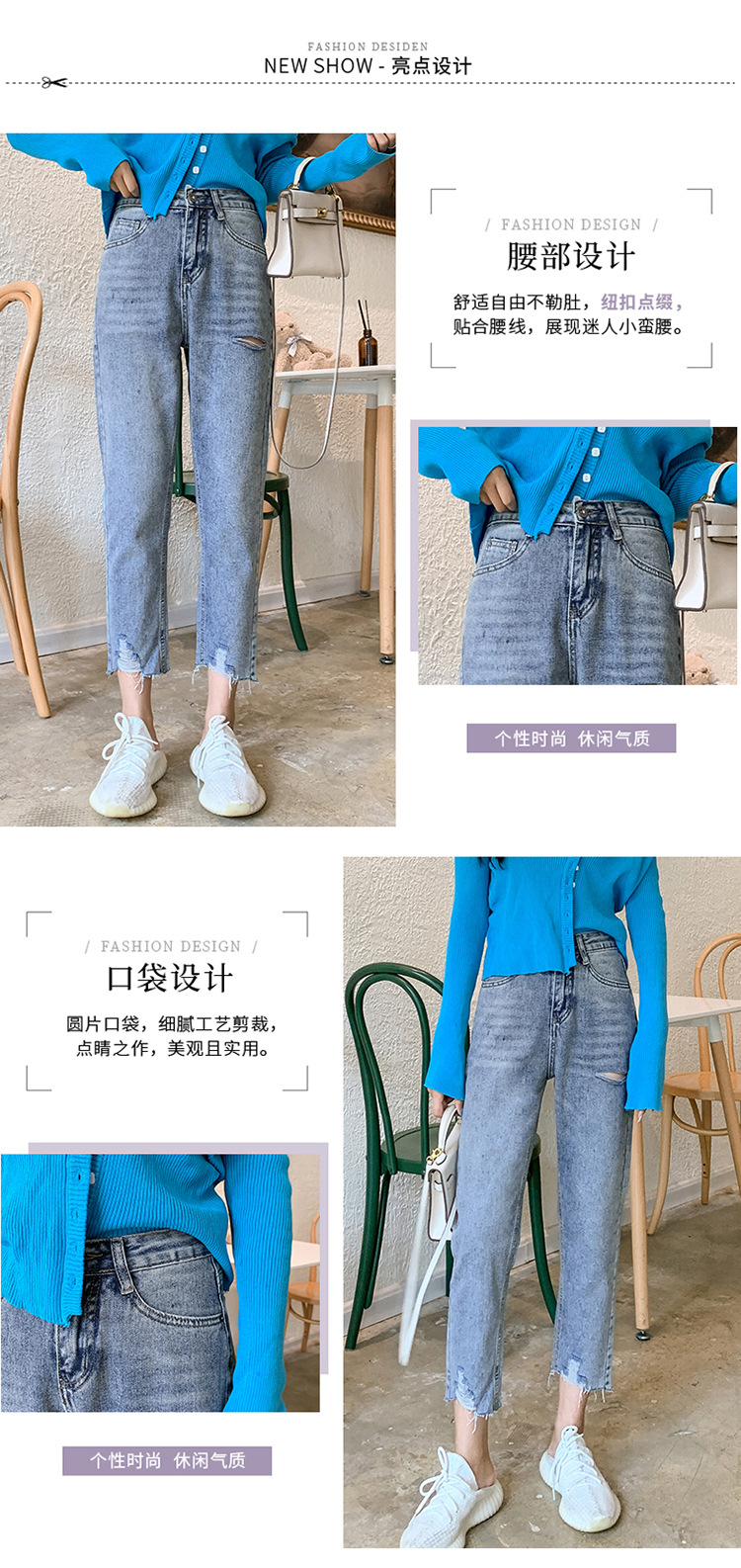 Pantalon léger femme en coton - Ref 3430260 Image 41