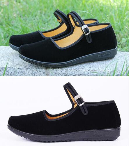 Old Beijing cloth shoes, women's shoes, square dance shoes, work shoes, non-slip soft soles, hotel work shoes, black mom shoes, flat soles