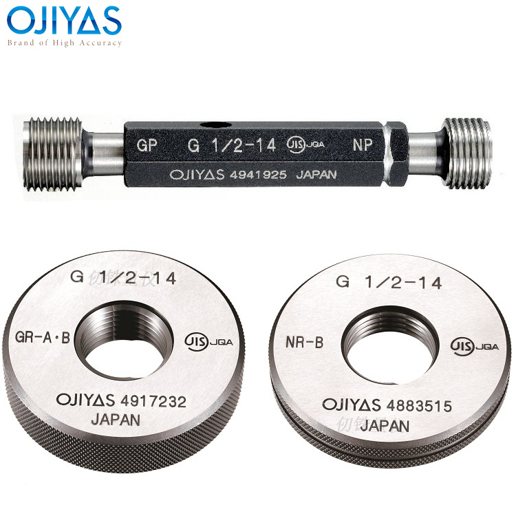 日本OJIYAS英制JIS圆柱管螺纹量规G 1/16-28塞规G 1/2-14GPNP环规