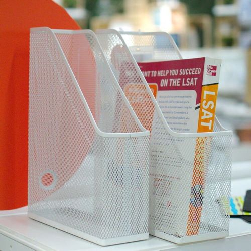 Desktop office supplies wire mesh flat magazine box single file box file basket file holder file rack magazine rack