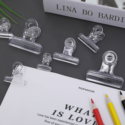 Transparent swallowtail clip student ins girly heart folder study office supplies long tail clip small bill clip