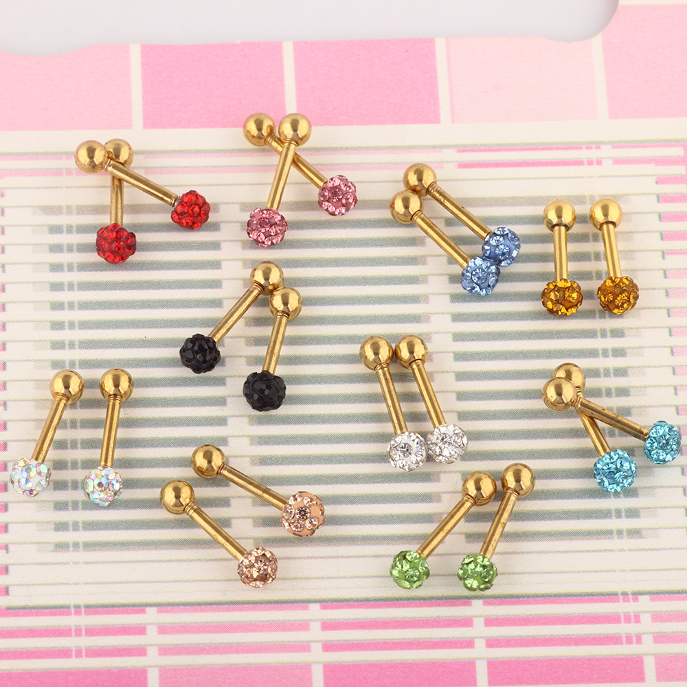 Pointed titanium steel lip stud product view