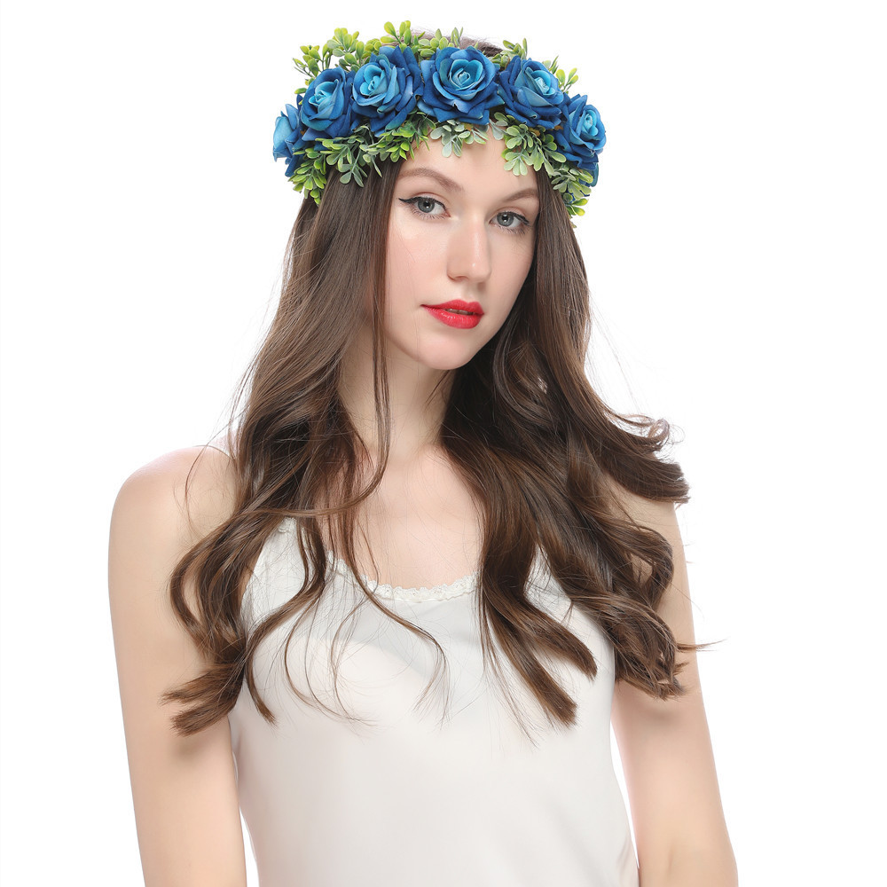 Suministro transfronterizo guirnalda hecha a mano guirnalda de Navidad vacaciones junto al mar accesorios de la boda tocado de franela accesorios ajustables para el cabello