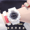 Brand electronic waterproof trend watch for leisure, Korean style, simple and elegant design, for secondary school