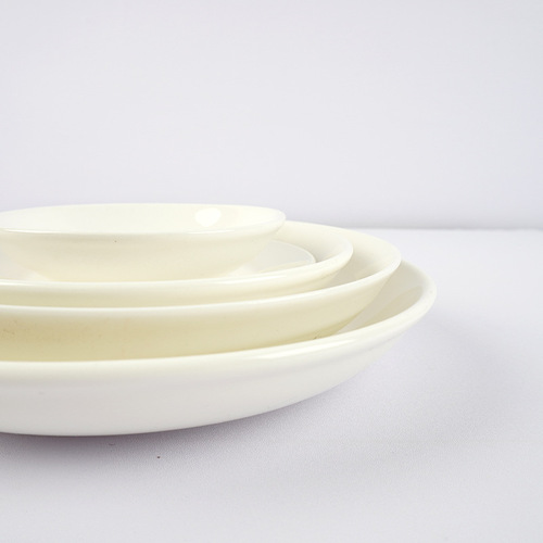 Manufacturer wholesale white ceramic water dish four-inch five-inch eight-inch calligraphy ink dish watercolor painting pigment palette