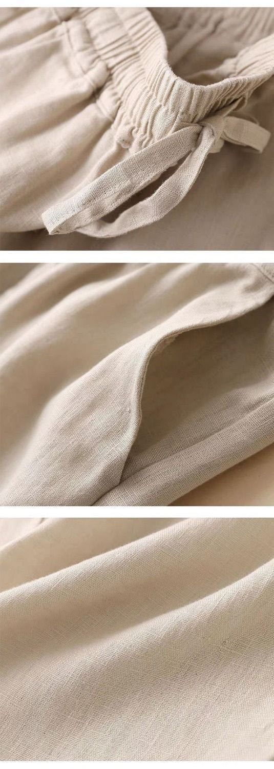 Title 9, Pantalones amplios de lino y algodón para mujer...