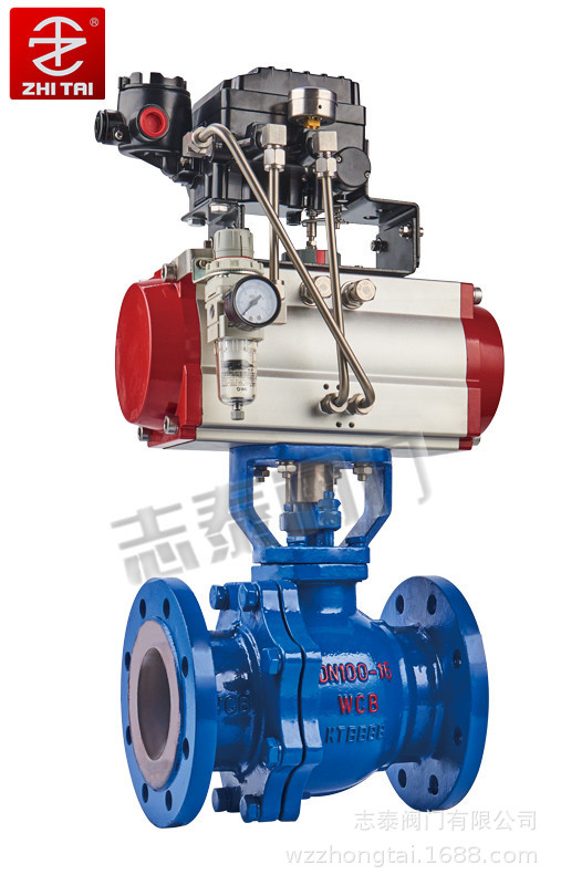 衬氟O型球阀/衬氟法兰球阀