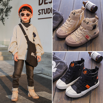 2020秋冬新款加绒马丁靴棉靴大中童棉靴儿童运动韩版时尚马丁鞋