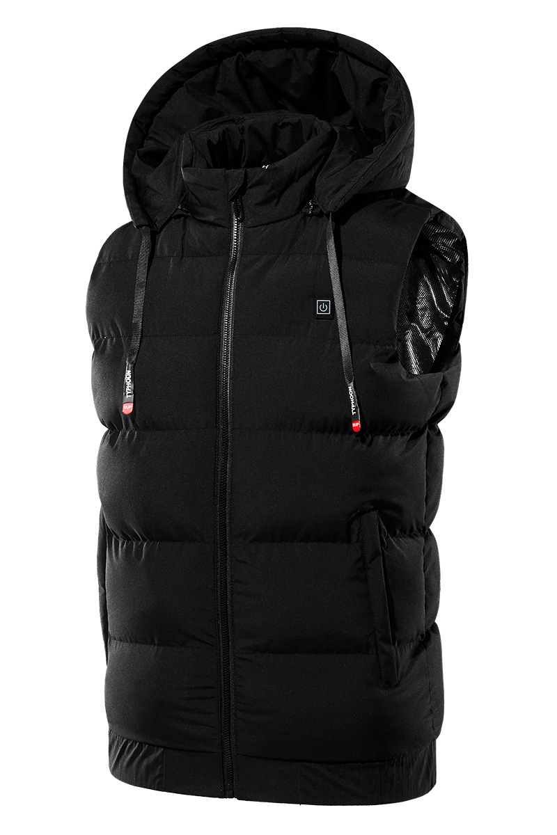 Hombres de invierno inteligente zona 9 calefacción chaleco calefacción eléctrica chaleco USB CARGA AUTOMÁTICA calefacción Chaleco de algodón abrigo de los hombres